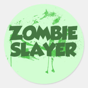 Sticker Rond Couche de zombie