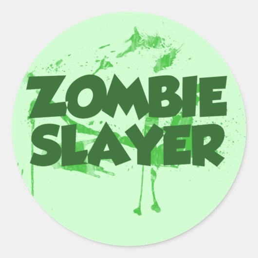 Sticker Rond Couche de zombie (Devant)
