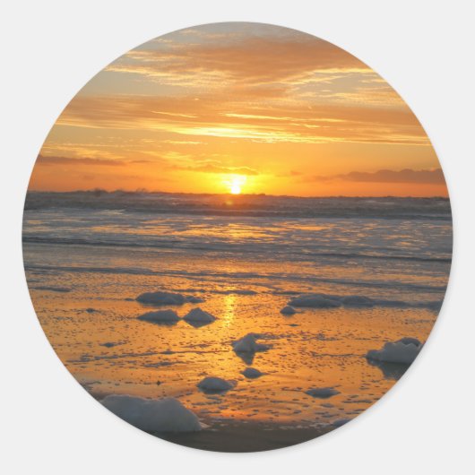 Sticker Rond coucher de soleil (Devant)