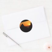 Sticker Rond Coucher de soleil à la fenêtre (Enveloppe)