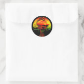 Sticker Rond Coucher de soleil africain (Sac)