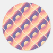 Sticker Rond Coucher de soleil bohème (Devant)