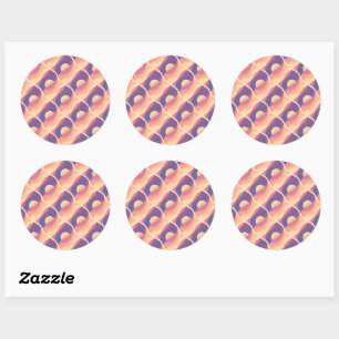 Sticker Rond Coucher de soleil bohème