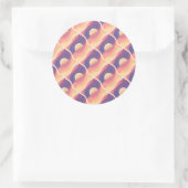 Sticker Rond Coucher de soleil bohème (Sac)