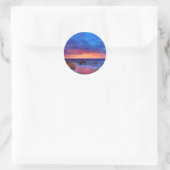 Sticker Rond Coucher de soleil de la mer tropicale (Sac)