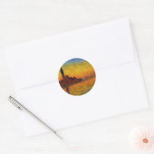 Sticker Rond Coucher de soleil de Monet Venise Impressionnisme (Enveloppe)