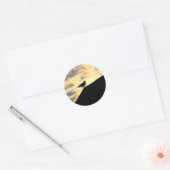 Sticker Rond Coucher de soleil de Sea Gull (Enveloppe)
