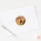Sticker Rond Coucher de soleil du lac Pinecone (Enveloppe)
