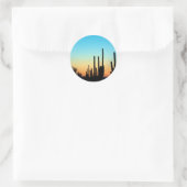 Sticker Rond Coucher de soleil du Saguaro (Sac)