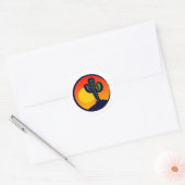 Sticker Rond coucher de soleil du saguaro (Enveloppe)