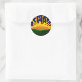 STICKER ROND COUCHER DE SOLEIL ÉLECTRIQUE ! (Sac)