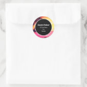 Sticker Rond Coucher de soleil en tropiques par Farida Greenfie (Sac)