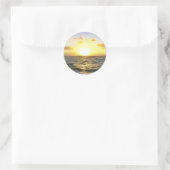 Sticker Rond Coucher de soleil hawaïen (Sac)