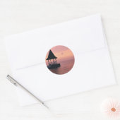 Sticker Rond Coucher de soleil jamaïcain (Enveloppe)