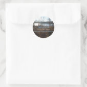 Sticker Rond Coucher de soleil nuageux (Sac)
