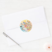 Sticker Rond Coucher de soleil SoCal (Enveloppe)