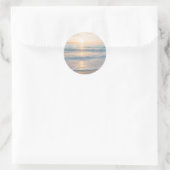Sticker Rond Coucher De Soleil Sur La Plage (Sac)