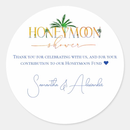 Sticker Rond Coucher de soleil sur la plage tropicale Fonds de  (Devant)