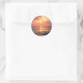 Sticker Rond coucher de soleil sur l'eau (Sac)