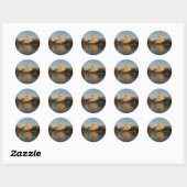 Sticker Rond Coucher de soleil sur l'édifice du Capitole améric (Feuille)