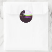 Sticker Rond Coucher de soleil tropical (Sac)