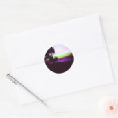 Sticker Rond Coucher de soleil tropical (Enveloppe)