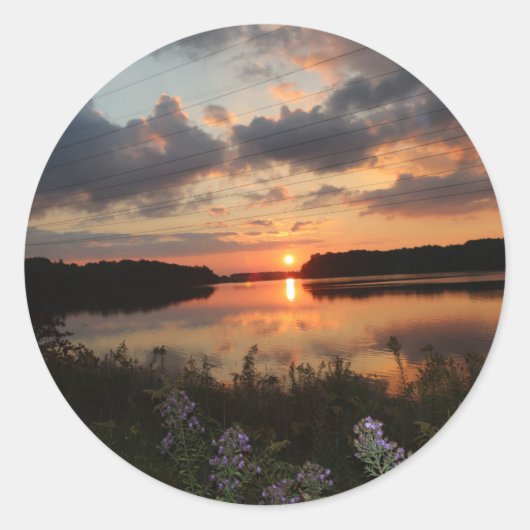 Sticker Rond Coucher du soleil (Devant)