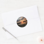 Sticker Rond Coucher du soleil (Enveloppe)