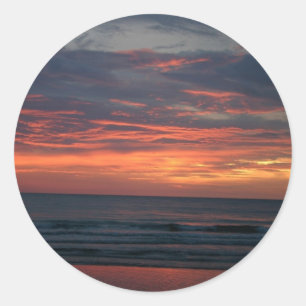 Sticker Rond Coucher du soleil