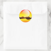 Sticker Rond Coucher du soleil (Sac)