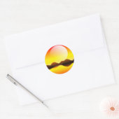 Sticker Rond Coucher du soleil (Enveloppe)