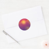 Sticker Rond Coucher du soleil (Enveloppe)