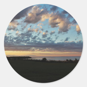 Sticker Rond Coucher du soleil au parc provincial d'île de