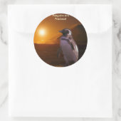 STICKER ROND COUCHER SOLEIL PENGUIN (Sac)