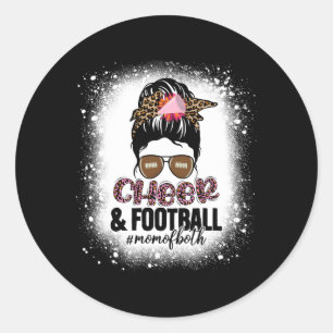 Sticker Rond Coucou De Football Cheerleader Maman Des Deux Bun