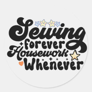 Sticker Rond Coudre pour toujours