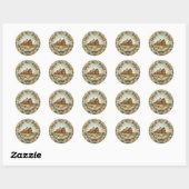 Sticker Rond Couette rouge (Feuille)