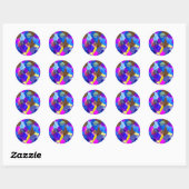 Sticker Rond Couleur 4 (Feuille)