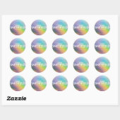 Sticker Rond Couleur Abstraite (Feuille)