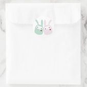 Sticker Rond Couleur arc-en-ciel Bunnies (Sac)