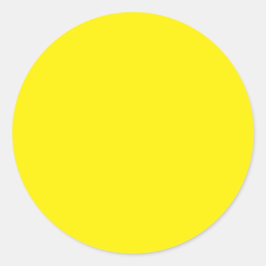 Sticker Rond Couleur Arrière - plan - Jaune (Devant)