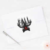 Sticker Rond Couleur Arrière - plan personnalisable pour tomber (Enveloppe)