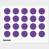 Sticker Rond Couleur Arrière - plan - violet (Feuille)