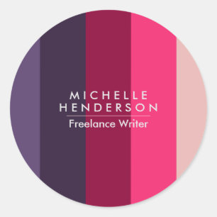 Sticker Rond Couleur Bleu Couleur Gradiente Bandes