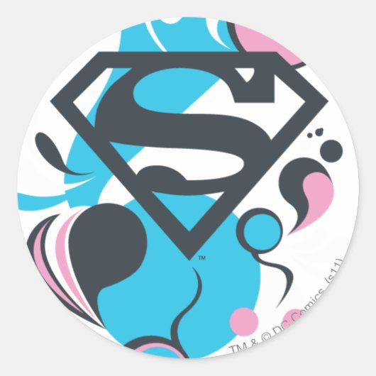 Sticker Rond Couleur bleu éclat (Devant)