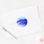 Sticker Rond Couleur bleue personnalisée (Enveloppe)