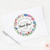 Sticker rond couleur broderie mexicaine (Enveloppe)