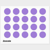 Sticker Rond Couleur cadeau foncé Pastel violet Complet (Feuille)