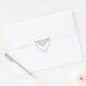 Sticker Rond Couleur - Coeurs avec votre message (Enveloppe)