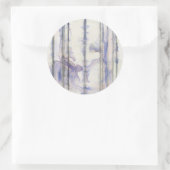 Sticker Rond Couleur d'aquarelle Violet Free Expression (Sac)